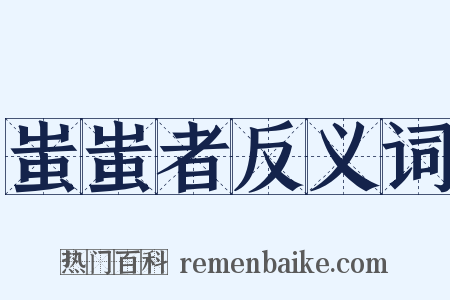 蚩蚩者反义词是什么意思的图片